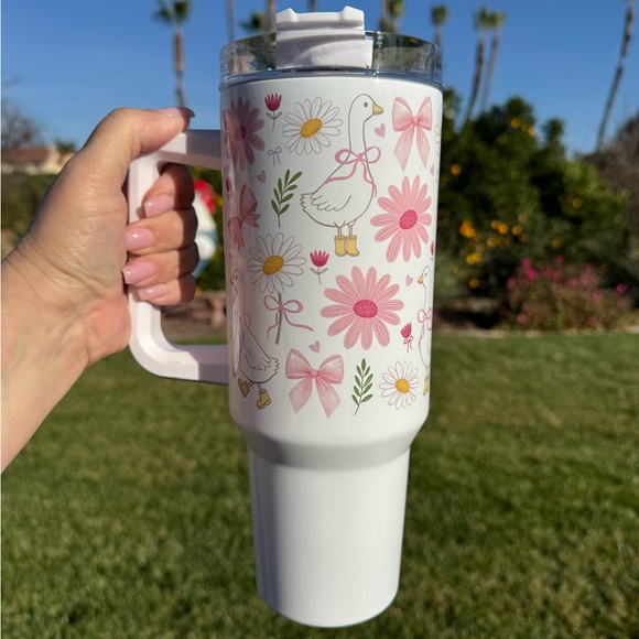 Other - Spring goose flowers and bows 40oz Tumbler
